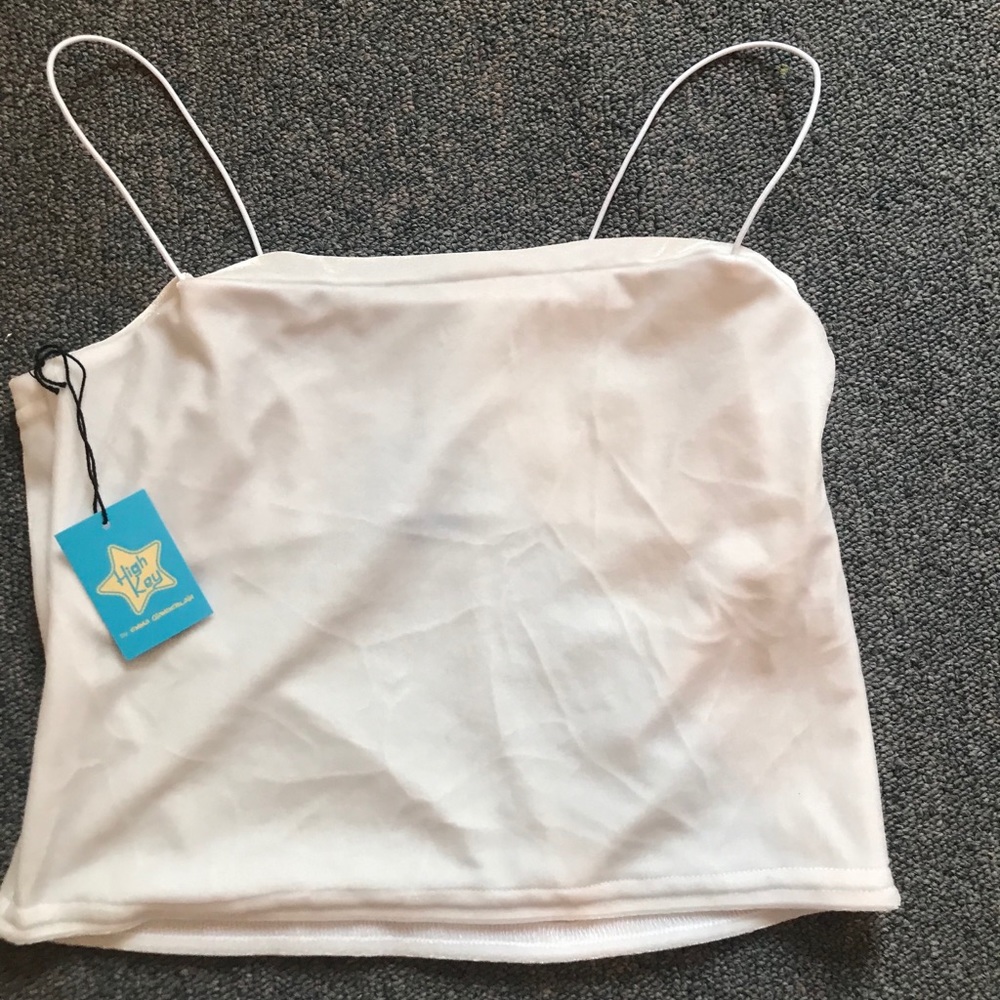 Highkey by Emma chamberlain velvet cropped tank
